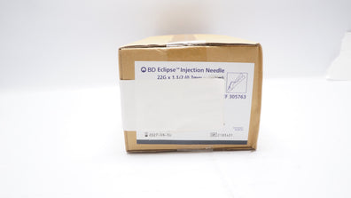 BD 305763 Eclipse Injection Ndle 22G x 1-1/2 - Box of 100
